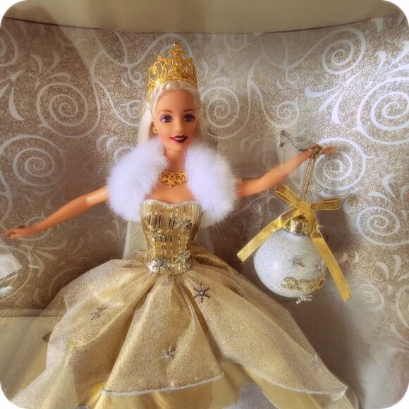 BARBIE Doll Gold Celebration 2000 Edition with Ornament New in Box - Picture 5 of 14